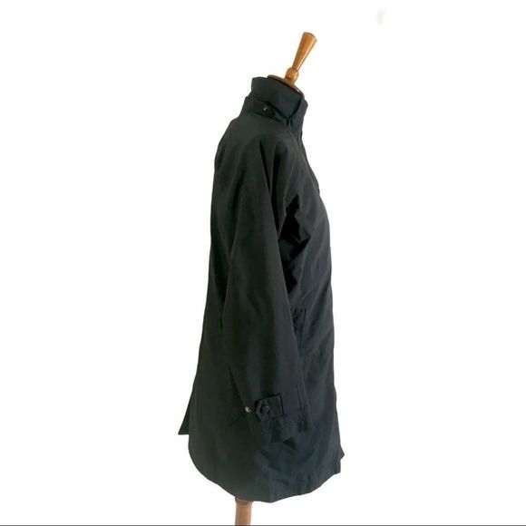 L.L. Bean Black Trench Coat - Picture 5 of 7